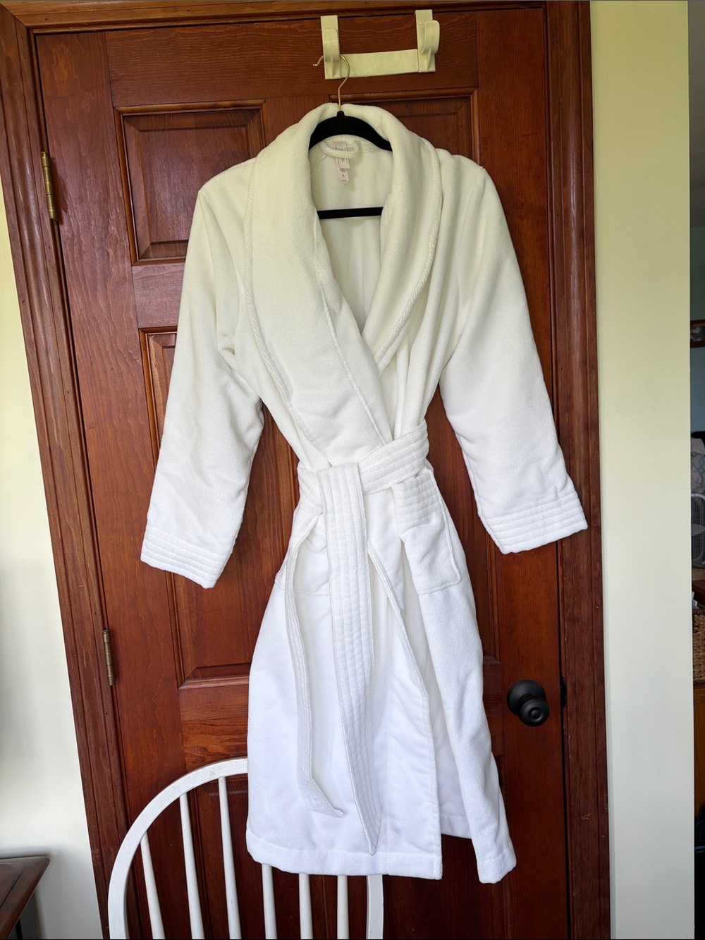Plush white robe
